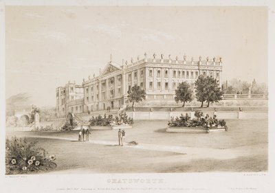 Casa Chatsworth, Derbyshire, 1839 de 4th Earl of Morton James Douglas
