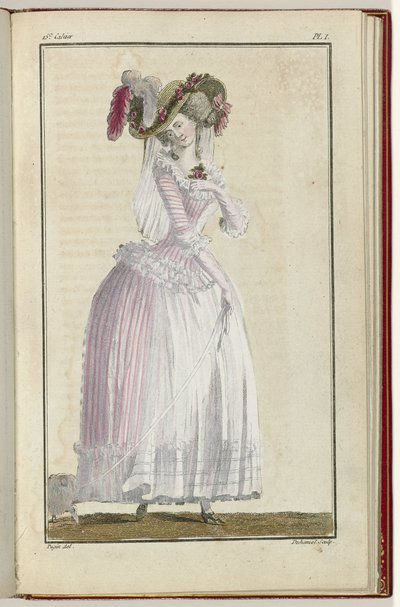Cabinet des Modes o Les Modes Nouvelles, 15 de junio de 1786, pl. yo de A.B. Duhamel