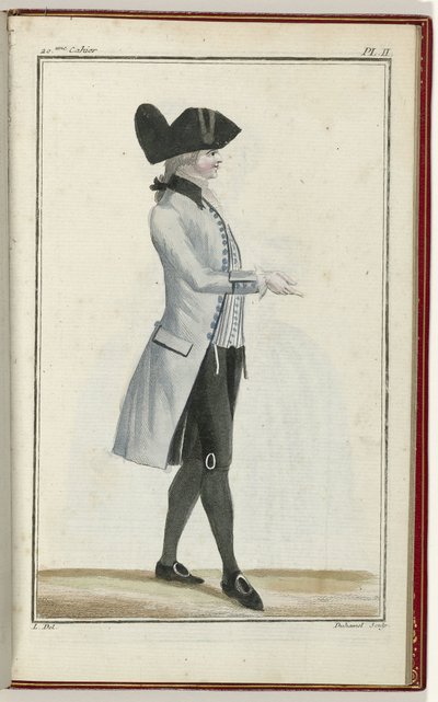 Cabinet des Modes o Les Modes Nouvelles, 1 de septiembre de 1786, pl. II de A.B. Duhamel