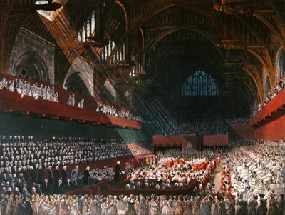 Juicio de Lord Melville en Westminster Hall en abril de 1806 de A.C. and Nattes J.C. (after) Pugin