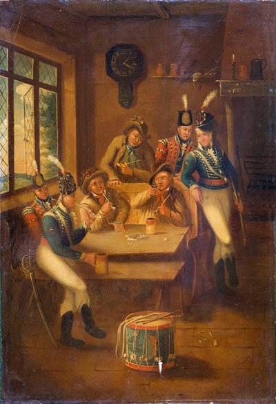 Un grupo de reclutamiento, 1805 de A.E. Eglington
