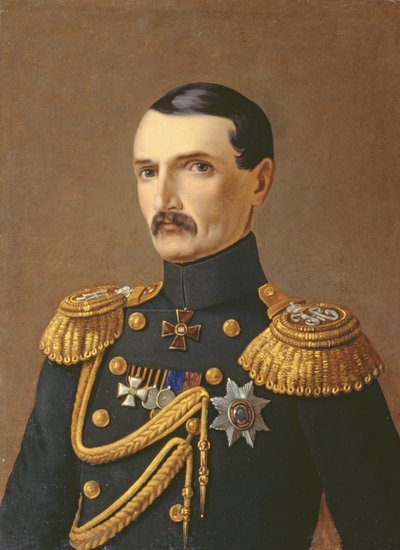 Retrato del almirante V.A. Kornilov (1806-1854), Héroe de Crimea de A.F. Permyakov