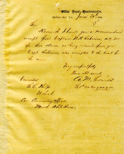 Carta de A. M. Sevier, Duvall
