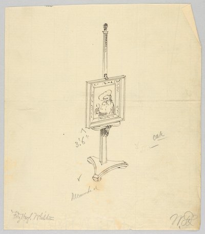 Diseño para un caballete de pintura de roble de A.N. Davenport Co.