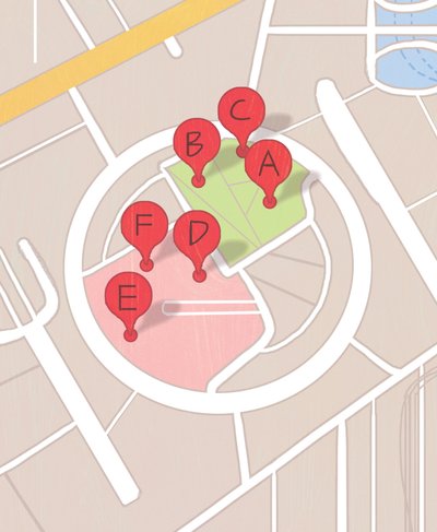 Mapa del restaurante, 2014 de A.Richard Allen