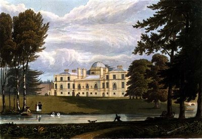 Casa Chiswick, grabado por Robert Havell y su hijo de A.V. Copley (after) Fielding