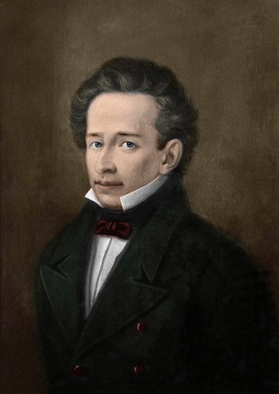 Retrato de Giacomo Leopardi (1798-1837) del retrato de A. Ferrazzi de A. (after) Ferrazzi