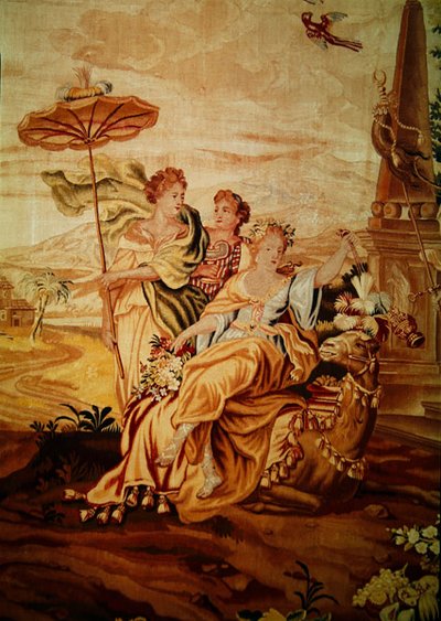 Asia, de un tapiz de los cuatro rincones del mundo (detalle) de A. Baertams