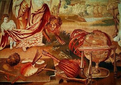 Europa, de un tapiz de los cuatro rincones del mundo (detalle) de A. Baertams