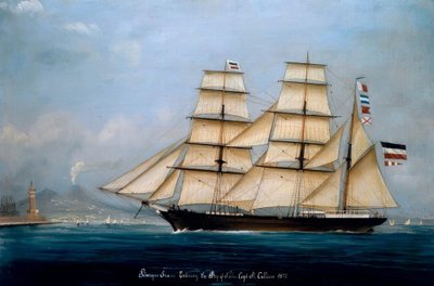 Barco Sirene entrando en la Bahía de Nápoles, Capt. A. Calliess de A. Calliess