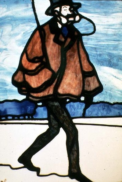 El Dandy, c.1900 (vidriera) de A. Canissar