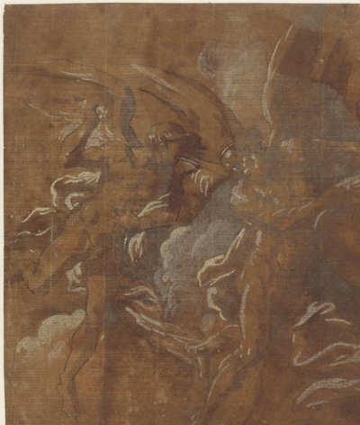 Dos hombres alados de A. Carracci (attributed to)