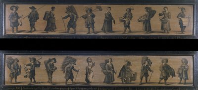 Les Cris de Paris, en 1634 (óleo sobre madera) de A. Doy