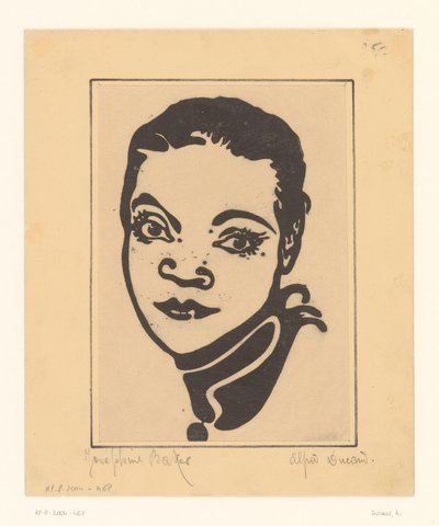Retrato de Josephine Baker de A. Ducand