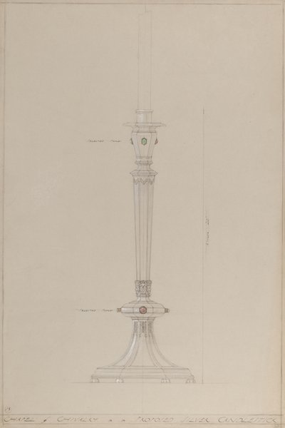 Capilla de la Caballería: candelabro de plata propuesto de A. Edward Jones and Co.