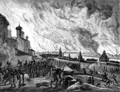 Moscú en llamas, 15 de septiembre de 1812 1882-1884 de A. Etienne