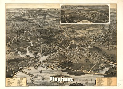 Ciudad de Hingham, Condado de Plymouth, Mass. 1885. de A. F.; Geo. H. Walker and Co. Poole