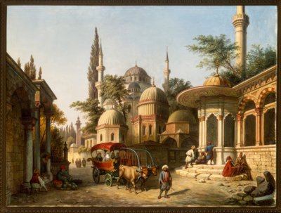 Vista de una mezquita en Estambul de A. Finke