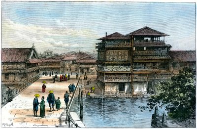 Yebisu Bashi, Osaka, Japón, 1891 de A. Forsyth