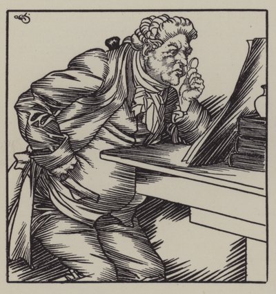 Ilustración para Los Ensayos de Elia de Charles Lamb (litografía) de A. Garth Jones