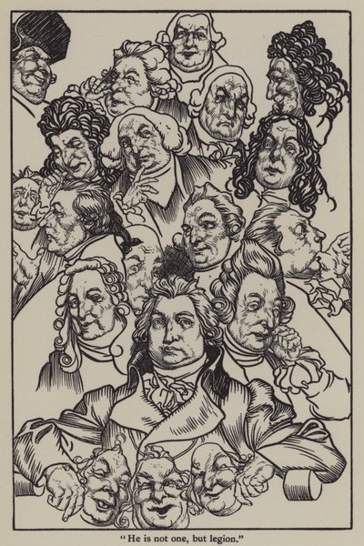 Ilustración para Los Ensayos de Elia de Charles Lamb de A. Garth Jones