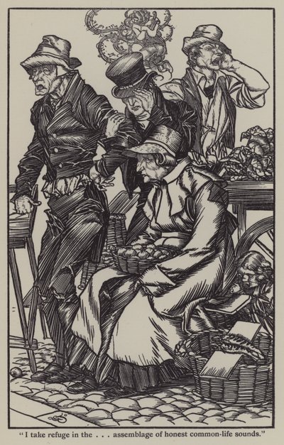Ilustración para The Essays of Elia de Charles Lamb de A. Garth Jones