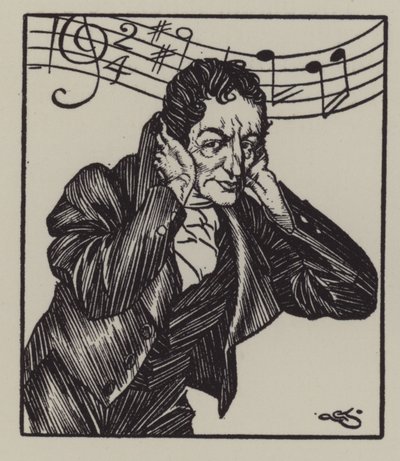 Ilustración para Los Ensayos de Elia de Charles Lamb de A. Garth Jones