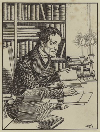 Ilustración para The Essays of Elia de Charles Lamb de A. Garth Jones