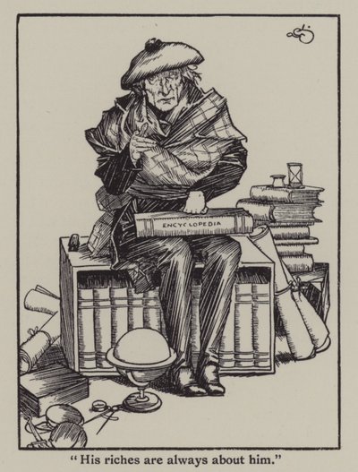 Ilustración para Los Ensayos de Elia de Charles Lamb de A. Garth Jones