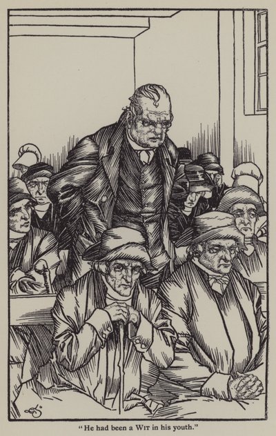 Ilustración para Los Ensayos de Elia de Charles Lamb de A. Garth Jones