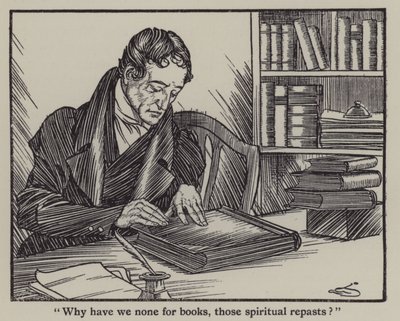 Ilustración para Los Ensayos de Elia de Charles Lamb de A. Garth Jones