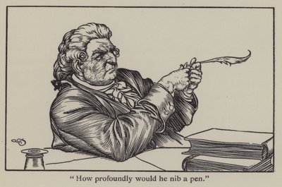 Ilustración para Los Ensayos de Elia de Charles Lamb (litografía) de A. Garth Jones