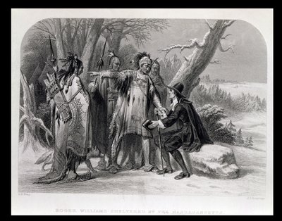 Roger Williams protegido por los Narragansetts, 1636, de 