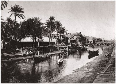Ashar Creek conduciendo al Shatt al-Arab, Basora, Irak, 1925 de A. Kerim
