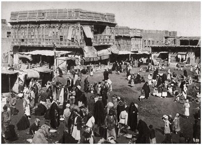 El mercado Suq al Dijaj, Basora, Irak, 1925 de A. Kerim