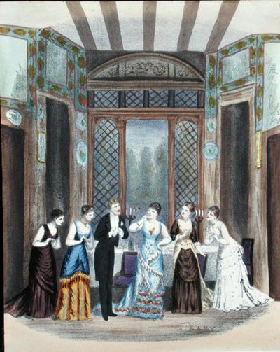 Escena de una opereta, c.1870-80 de A. Lamy