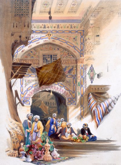 Puerta de un bazar, El Cairo, 1846 de A Margaretta Burr