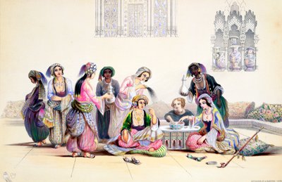 Interior de un harén, El Cairo, Egipto de A Margaretta Burr