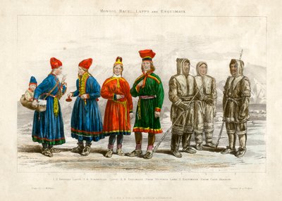 Raza Mongol, Lapones y Esquimales, siglo XIX de A. Portier