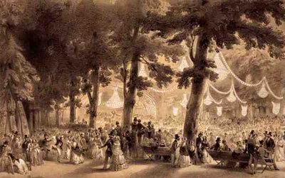 Vista de la orquesta y el salón de baile en el Parc d