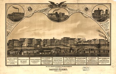 Molinos y establecimientos manufactureros de la ciudad de Battle Creek, Calhoun Co., Mich. LOC 73693421 de A. Ruger