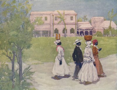 Negro yendo a trabajar, Barbados, 1916 de A. S. Forrest
