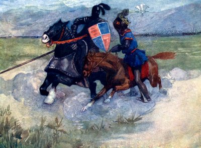 Bruce levantó su hacha de batalla en el aire..., 1314, 1905 de A. S. Forrest
