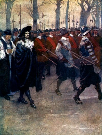 Carlos el Rey caminó por última vez por las calles de Londres, 1649, 1905 de A. S. Forrest
