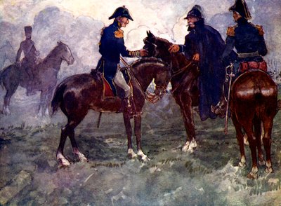 No fue hasta después de la batalla que Blucher y Wellington se encontraron, 1815, 1905 de A. S. Forrest