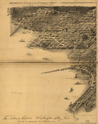 La capital nacional, la ciudad de Washington, D.C. de A. Sachse and Co.