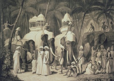 Elefantes del Raja de Travandrum, de 
