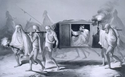 Post-chaise de estilo indio en el Punjab entre Loudiana y Amritsar, 1859 de A. Soltykoff