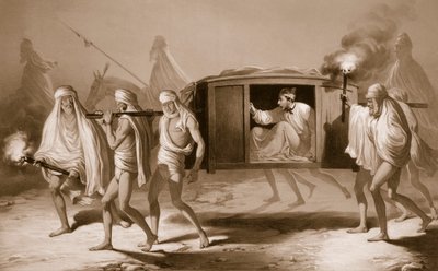 Posta de estilo indio en el Punjab entre Loudiana y Amritsar, 1859 de A. Soltykoff
