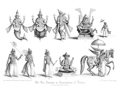 Los diez avatares o encarnaciones de Vishnu de A. Thom